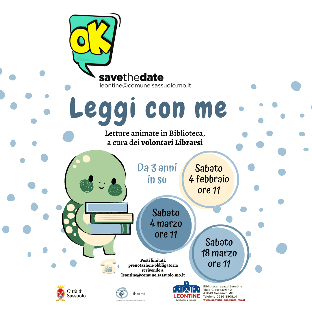 Leggi con me - letture animate per bambini dai 3 anni