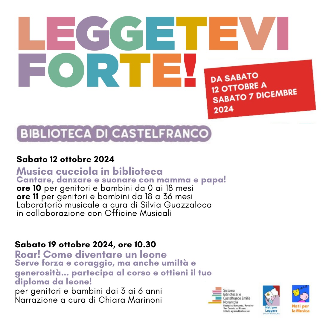 LEGGETEVI FORTE! Letture e narrazioni per bambini e famiglie
