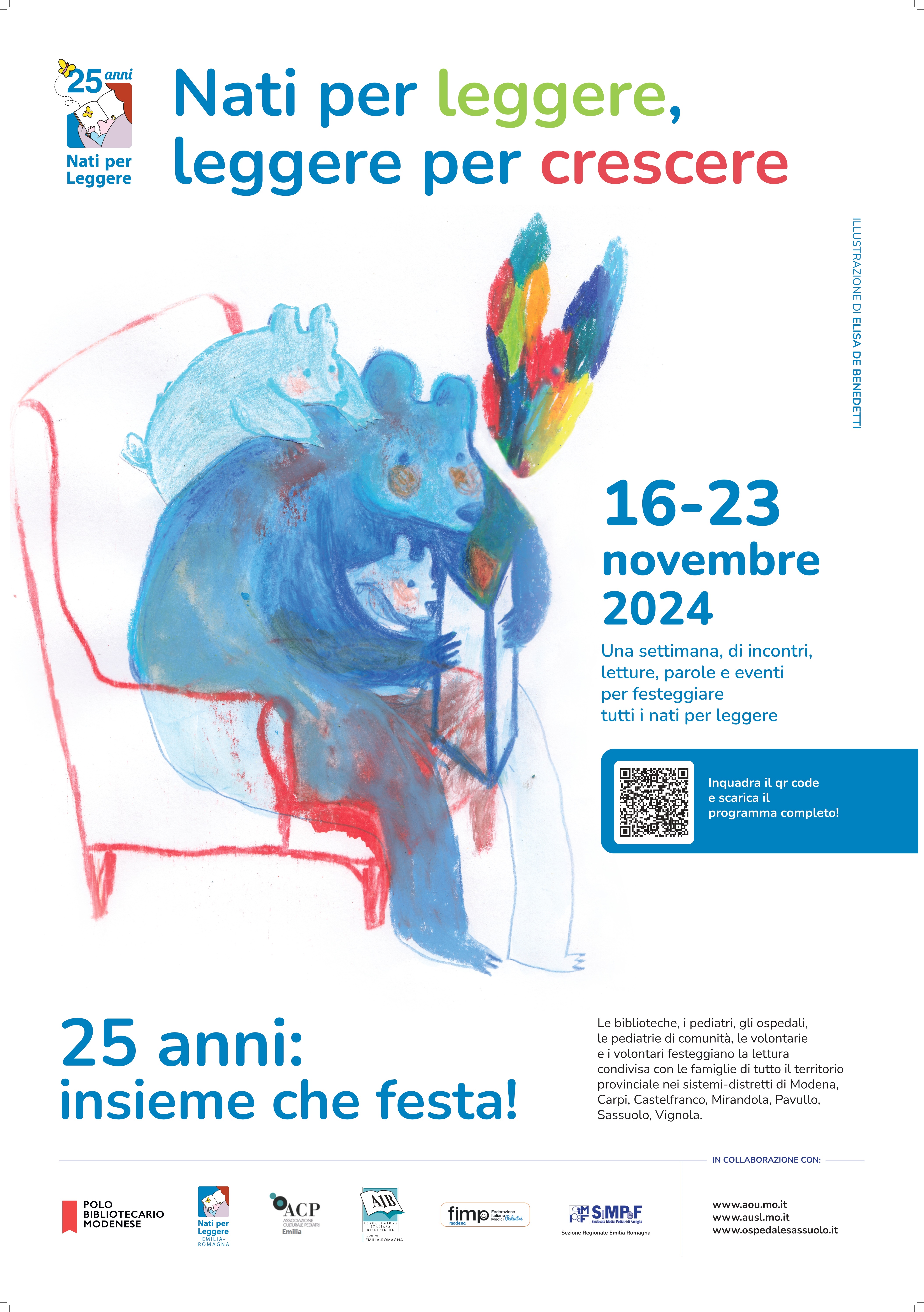 NATI PER LEGGERE, LEGGERE PER CRESCERE 25 anni insieme: che festa! 16-23 novembre 2024